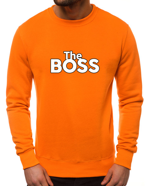 Oranžs vīriešu džemperis The boss