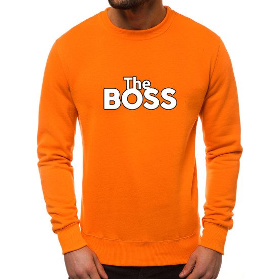 Oranžs vīriešu džemperis The boss 2001-10 - Vīriešu džemperi| Džemperi tiešsaistē Oranžs vīriešu džemperis The boss 2001-10