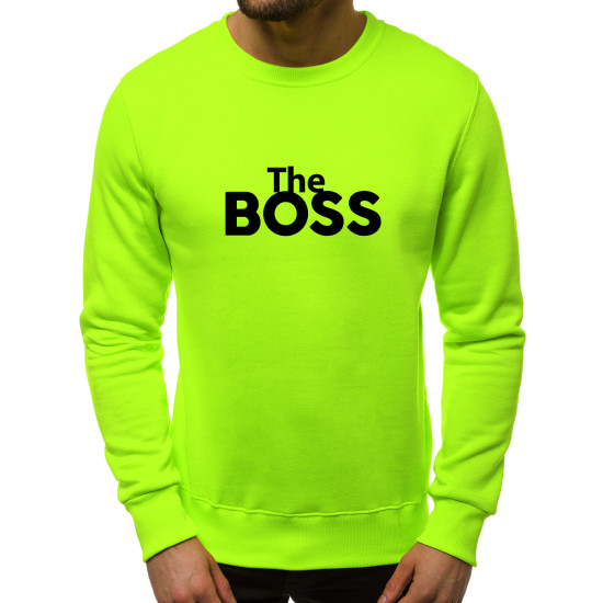 Neonzaļš vīriešu džemperis The boss 2001-10 - Piezīmes vīriešiem Neonzaļš vīriešu džemperis The boss 2001-10