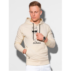 Karameļkrāsas vīriešu džemperis ar kapuci No ProbLlama Karameļkrāsas vīriešu džemperis ar kapuci No ProbLlama