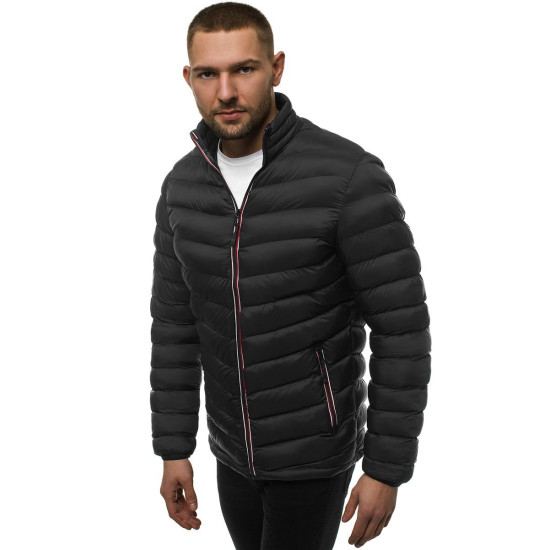 Vīriešu melna stepēta jaka Omir JS/SM71-TX3544