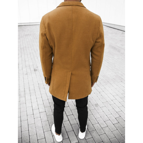 Elegants brūns vīriešu mētelis Sugal JB/1047Z - Rīcība Elegants brūns vīriešu mētelis Sugal JB/1047Z