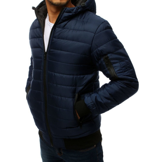 Vīriešu pavasara-rudens jaka tumši zila Nosal 8M1528/215