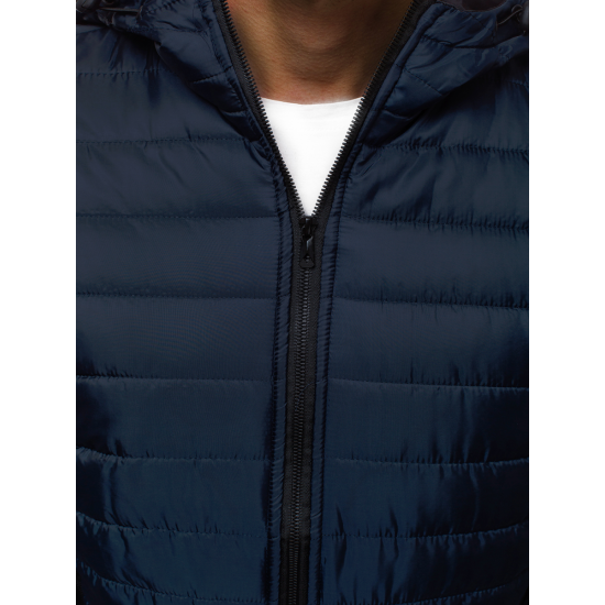 Vīriešu pavasara-rudens jaka tumši zila Nosal 8M1528/215