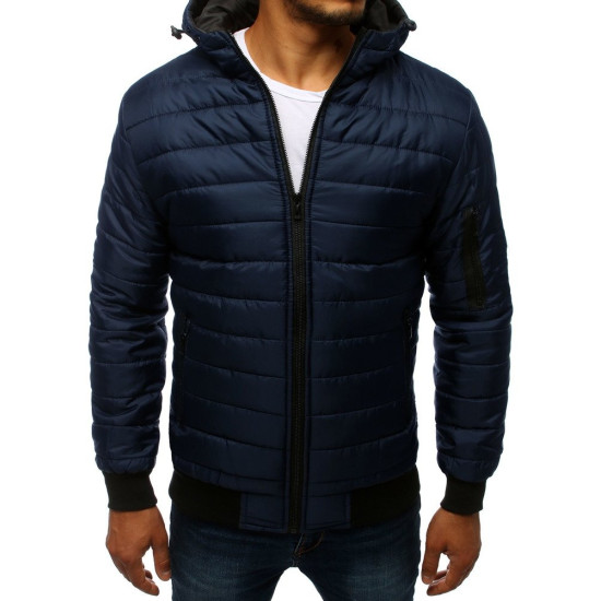 Vīriešu pavasara-rudens jaka tumši zila Nosal 8M1528/215