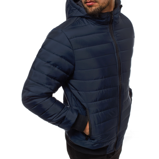 Vīriešu pavasara-rudens jaka tumši zila Nosal 8M1528/215