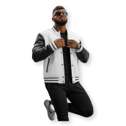 Balta eko ādas jaka Viter