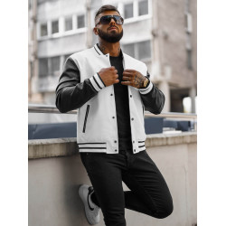 Balta eko ādas jaka Viter