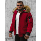 Bomber stila ziemas bordo vīriešu jaka Lemor JS/201901 - Vīriešu jakas un mēteļi Bomber stila ziemas bordo vīriešu jaka Lemor JS/201901