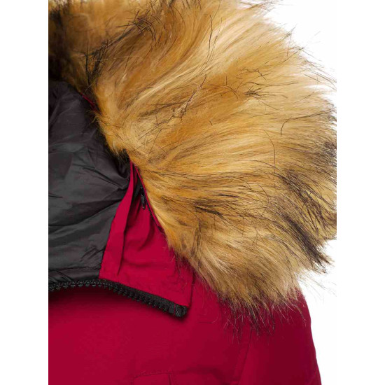 Bomber stila ziemas bordo vīriešu jaka Lemor JS/201901 - Vīriešu jakas un mēteļi Bomber stila ziemas bordo vīriešu jaka Lemor JS/201901