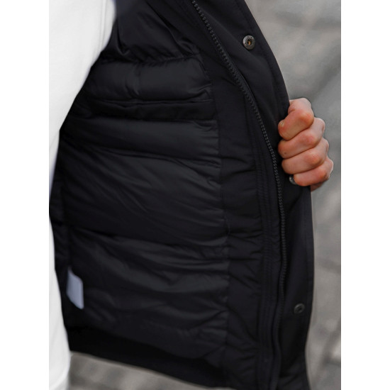 Bomber stila ziemas melna vīriešu jaka Lemor JS/201901 - Vīriešu jakas un mēteļi Bomber stila ziemas melna vīriešu jaka Lemor JS/201901