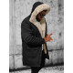 Men's black jacket with fur Premium JS/22M317/392 - Men's Jackets and Coats Men's black jacket with fur Premium JS/22M317/392 Premium