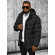 Vīriešu melna ziemas jaka ar kapuci JS/22M332/392 - Rīcība Vīriešu melna ziemas jaka ar kapuci JS/22M332/392 Premium