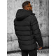 Vīriešu melna ziemas jaka ar kapuci JS/22M332/392 - Rīcība Vīriešu melna ziemas jaka ar kapuci JS/22M332/392 Premium