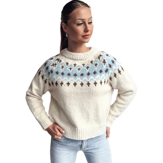 Biały sweter damski Dova MY2351