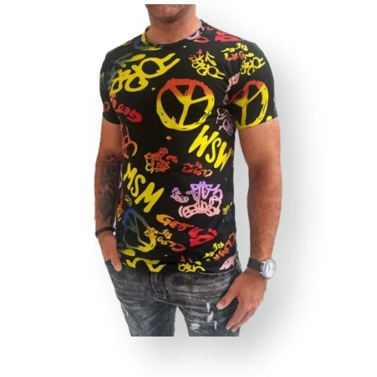 Akcija Melns T-krekls Zavor RX5264