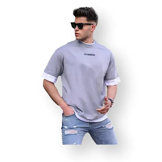 Gray mens t-shirt Zulu PK5802 Premium