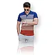 Mens blue-brown T-shirt Polo PK9280 Premium