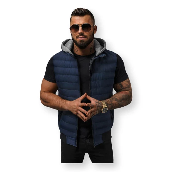 Akcija Tumši zila jaka ar kapuci Naron JS/8M983/215