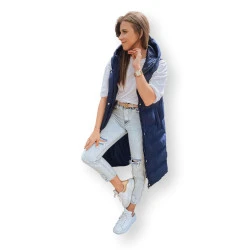 Luves tumši zila veste ar kapuci sievietēm