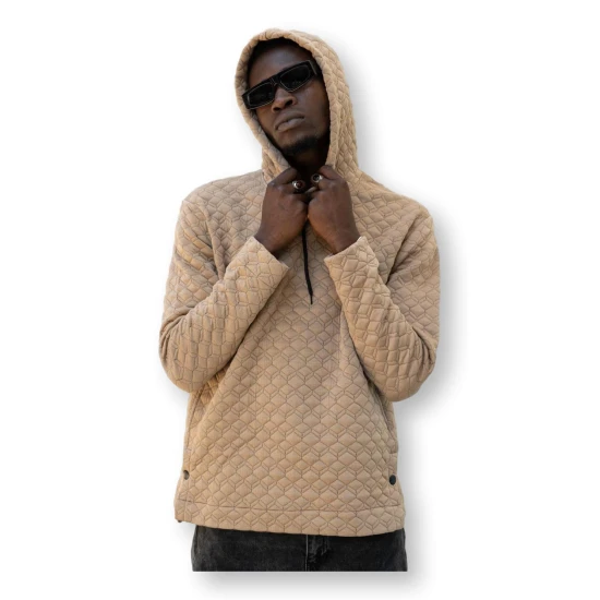 Brūns džemperis ar kapuci Rombas PK3028