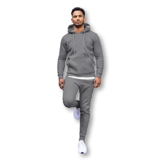 Pelēks treniņtērps ar kapuci vīriešiem PK3030