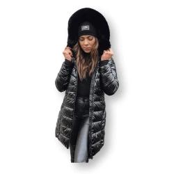 Sieviešu melna ziemas jaka Dona