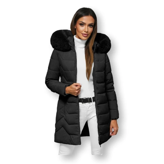 Sieviešu melna ziemas jaka Tamira