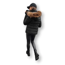 Sieviešu melna ziemas jaka Paloma