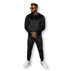 Melns vīriešu velūra komplekts Bill