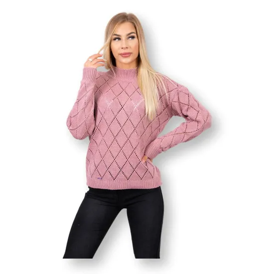 Różowy sweter damski Rombas 18764