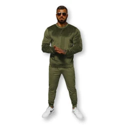 Tumši zaļš vīriešu velūra komplekts Bill