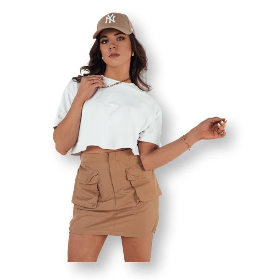 Sieviešu īsi brūni svārki Quilla CY0437