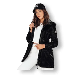 Sieviešu melna parka jaka Henis