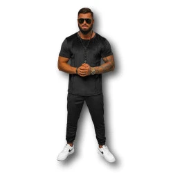 Vīriešu melns velūra komplekts Sinor