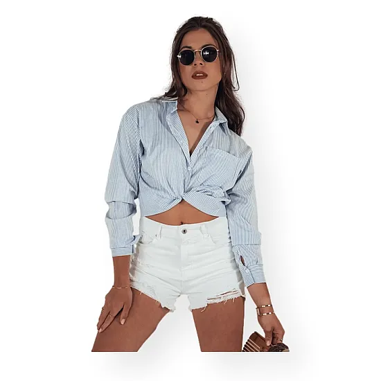 Sieviešu balti džinsa šorti Popglam SY0397