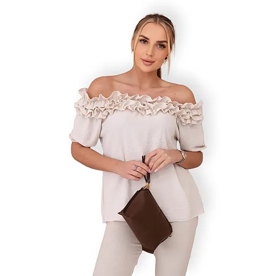 Women's beige blouse Lorena 28903