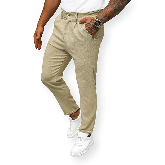 Men's beige trousers Renona O/K971SP