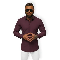 Vīriešu bordo krāsas krekls Garone