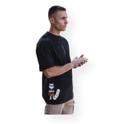 Vīriešu melns T-krekls Wild