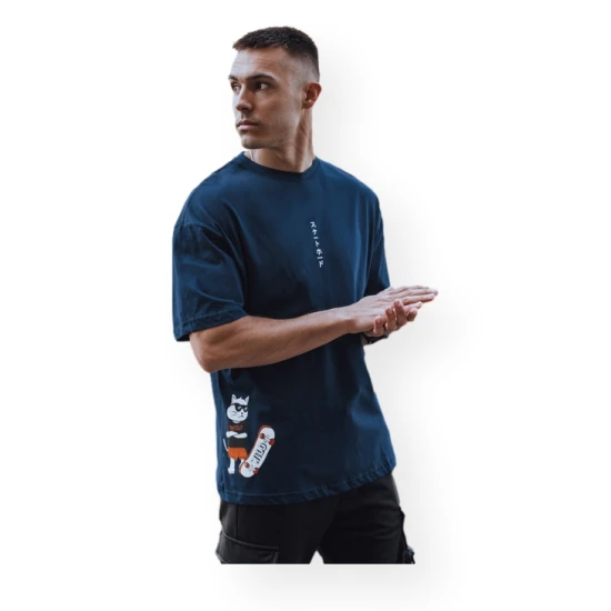 Vīriešu tumši zils krekls Wild RX5507