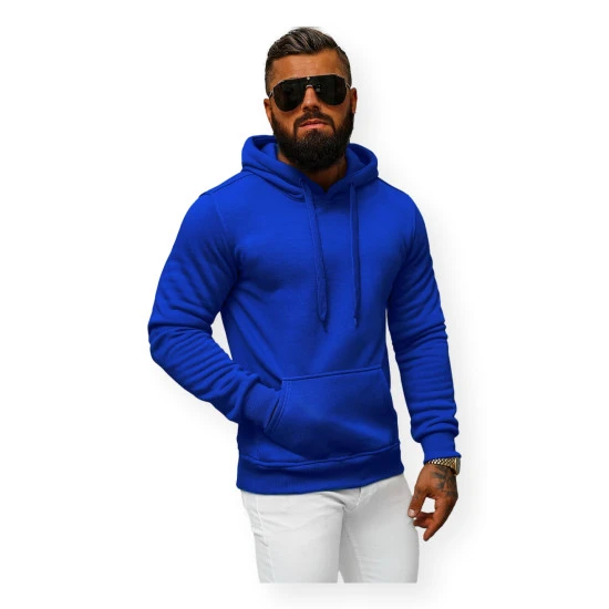 Zils vīriešu džemperis ar kapuci Buvoli JS/2009/65Z