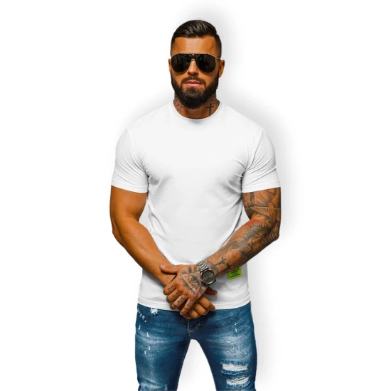 Vīriešu balts krekls Stylo T-krekls