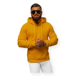 Karameļu krāsas vīriešu džemperis ar kapuci Buvoli