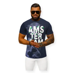 Tumši zils vīriešu krekls Amsterdam
