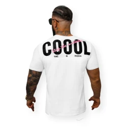 Vīriešu balts Coool T-krekls