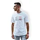 Męski biały T-shirt Lines