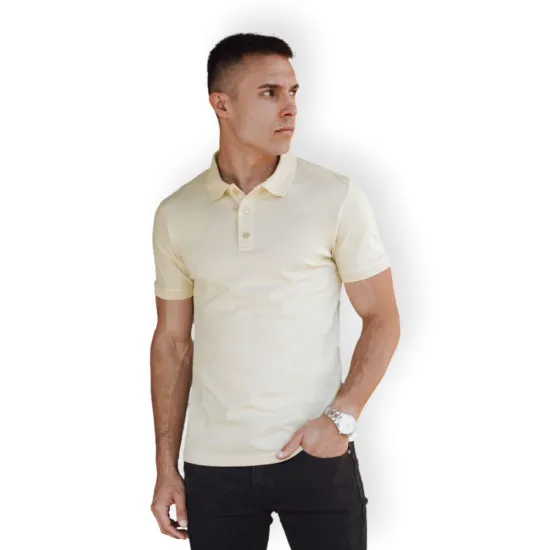 Men's yellow polo shirt Metrol PX0606