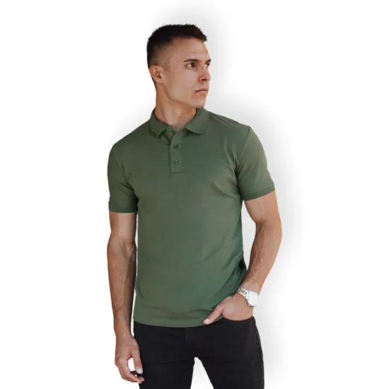 Men's khaki polo shirt Metrol PX0611