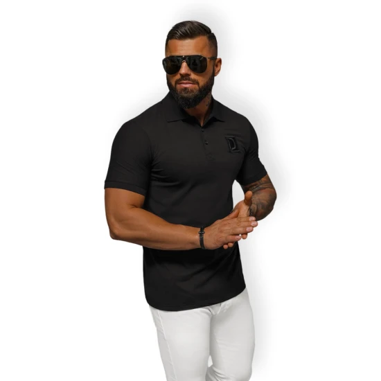 Vīriešu melns polo krekliņš Tirol NB/MT3105